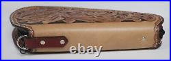 Hand Crafted Western Tooled Medium Gun Revolver Case Rug Brown Heirloom Quality Hand Crafted Western Tooled Medium Gun Revolver Case Rug Brown Heirloom Quality