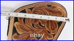 Hand Crafted Western Tooled Medium Gun Revolver Case Rug Brown Heirloom Quality Hand Crafted Western Tooled Medium Gun Revolver Case Rug Brown Heirloom Quality