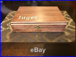 Hand Crafted luger Solid wood Storage boxes, gun case, display box Oak