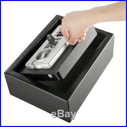 Hand Gun Safe Box Digital Lock Drawer Security Safety Case Chest Pistol Cash Bin