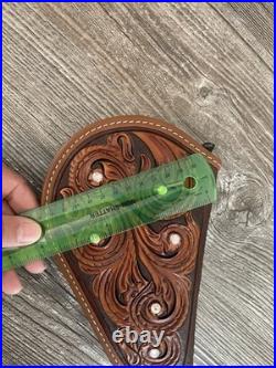 Hand Made Hand Tooled Leather Pistol Case