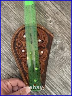 Hand Made Hand Tooled Leather Pistol Case