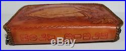 Hand Tooled Leather Gun Rug Bible Book Cover Style Concealed Carry Case New