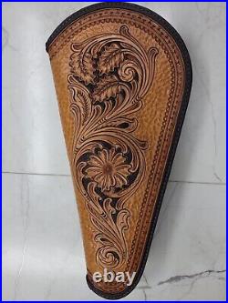 Hand Tooled Leather Pistol Case