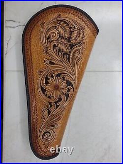 Hand Tooled Leather Pistol Case