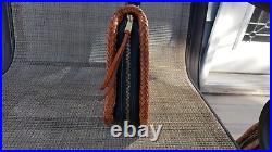 Hand Tooled Soft Padded Lion Gun Case, Hand cut lacing. Custom Braided Handle