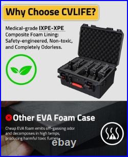 Handgun Case 18 Holds 5 Guns 12 Mags 31 Bullets Waterproof Shockproof CVLIFE