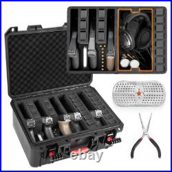 Handgun Cases 5 Pistol 21 Magazine Pre Cut Shockproof Waterproof Hard Handguns