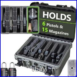 Handgun Cases with Modular Foam Pistol Storage for Multiple Firearms