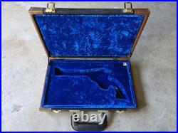 Handgun Display / Presentation Case Blue Velvet Interior- includes lock key