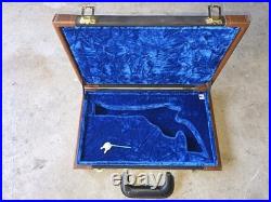 Handgun Display / Presentation Case Blue Velvet Interior- includes lock key