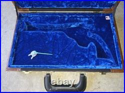 Handgun Display / Presentation Case Blue Velvet Interior- includes lock key