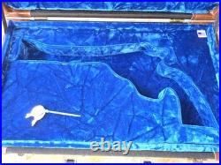 Handgun Display / Presentation Case Blue Velvet Interior- includes lock key