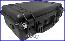 Handgun Gun Revolver Pistol Hard Case Waterproof Box Travel Lockable Foam Tray