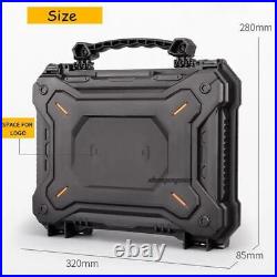 Handgun Hard Case Shell Tactical Pistol Carry Bag Lockable Waterproof Foam Black