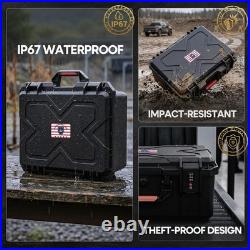 Hard Gun Case Handgun Pistol Shockproof Waterproof TSA Locks Black Kinghardcase