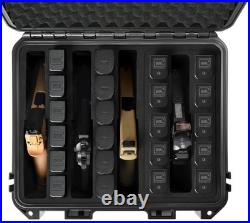 Hard Gun Case for 4 Handgun Pistols Holds 4 Pistol Case & 24 Magazines, Pre