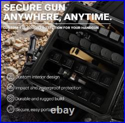 Hard Gun Case for 4 Handgun Pistols Holds 4 Pistol Case & 24 Magazines, Pre
