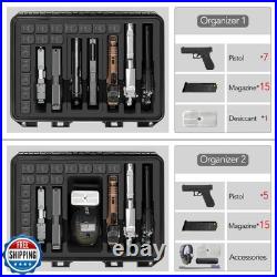 Hard Gun Case for Handgun Pistol TSA Approved with 2 Locks Holds Multi Pisto