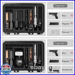 Hard Gun Case for Handgun Pistol TSA Approved with 2 Locks Holds Multi Pisto