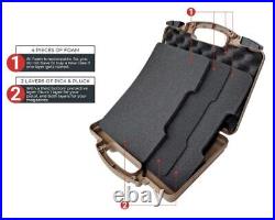Hard Lockable Gun Case for Pistol Revolver and Handgun 12.3 inches x 10.5