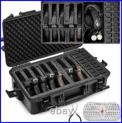 Hard Pistol Cases Waterproof Compatible with 7 Pistols & 16 Magazines Durable Gu Hard Pistol Cases Waterproof Compatible with 7 Pistols & 16 Magazines Durable Gu
