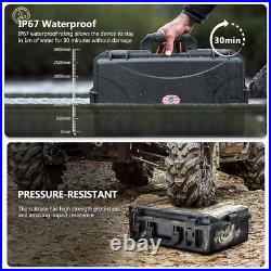 Hard Pistol Cases Waterproof Compatible with 7 Pistols & 16 Magazines Durable Gu Hard Pistol Cases Waterproof Compatible with 7 Pistols & 16 Magazines Durable Gu