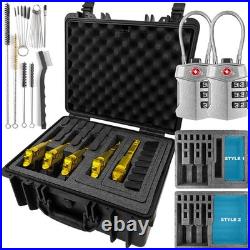 Hard Pistol Cases for 5 Pistols Multi Pistol Case with 20 Magazines Pre-Cut Hard Pistol Cases for 5 Pistols Multi Pistol Case with 20 Magazines Pre-Cut