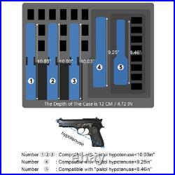 Hard Pistol Cases for 5 Pistols Multi Pistol Case with 20 Magazines Pre-Cut Hard Pistol Cases for 5 Pistols Multi Pistol Case with 20 Magazines Pre-Cut