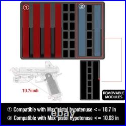 Hard Pistol Gun Case for Multiple Handguns & Magazines, Waterproof, Hard Shell