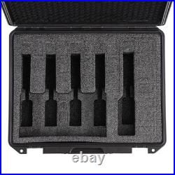 Hard Shell Gun Case for 3/5/8 Handguns, Waterproof Pistol Carrying Case, TSA Loc