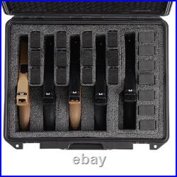 Hard Shell Gun Case for 3/5/8 Handguns, Waterproof Pistol Carrying Case, TSA Loc