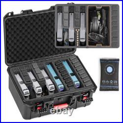 Hard Waterproof Gun Case, TSA-Approved Pistol Holder, Lockable with Foam, Heavy