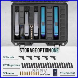 Hard Waterproof Gun Case, TSA-Approved Pistol Holder, Lockable with Foam, Heavy