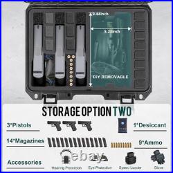Hard Waterproof Gun Case, TSA-Approved Pistol Holder, Lockable with Foam, Heavy