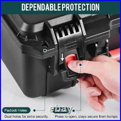 Hard Waterproof Gun Case, TSA-Approved Pistol Holder, Lockable with Foam, Heavy