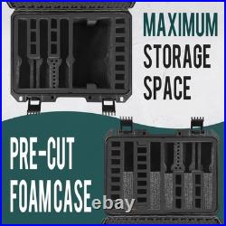 Hard Waterproof Gun Case, TSA-Approved Pistol Holder, Lockable with Foam, Heavy