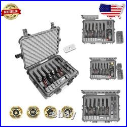 Heavy Duty 6 Pistol & 26 Mag Case Customizable Foam & Moisture Absorber