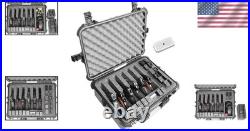 Heavy Duty 6 Pistol & 26 Mag Case Customizable Foam & Moisture Absorber