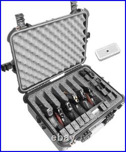 Heavy Duty 6 Pistol & 26 Mag Case Customizable Foam & Moisture Absorber