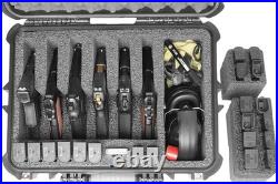 Heavy Duty 6 Pistol & 26 Mag Case Customizable Foam & Moisture Absorber