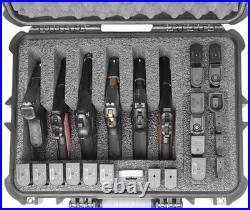 Heavy Duty 6 Pistol & 26 Mag Case Customizable Foam & Moisture Absorber