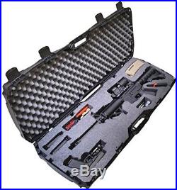 Heavy Duty Hard Case Durable Protective Carrier Rifle Bullet Handgun Storage Blk