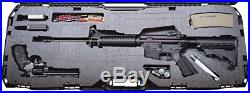 Heavy Duty Hard Case Durable Protective Carrier Rifle Bullet Handgun Storage Blk