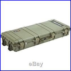 Heavy Duty Pelican 1700 Protective Durable Rifle Carry Case With Foam (OD Green)