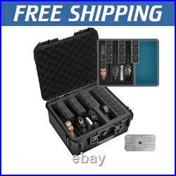 Heavy-Duty Waterproof Pistol Case Holds 5 Handguns & 16 Magazines Securely Heavy-Duty Waterproof Pistol Case Holds 5 Handguns & 16 Magazines Securely