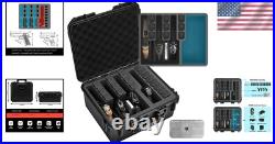 Heavy-Duty Waterproof Pistol Case Holds 5 Handguns & 16 Magazines Securely Heavy-Duty Waterproof Pistol Case Holds 5 Handguns & 16 Magazines Securely