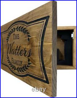 Hidden Gun Storage Cabinet Customizable Family Name, Personalized Concealed Gun