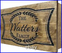 Hidden Gun Storage Cabinet Customizable Family Name, Personalized Concealed Gun