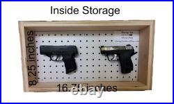 Hidden Gun Storage Handgun Wall Safe Flag Concealment Cabinet Ammo Box Case